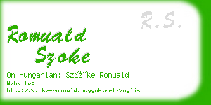 romuald szoke business card